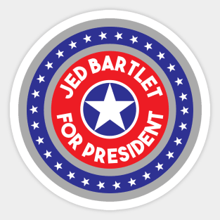 Re-Elect Jed Bartlet For America - Ring of Stars Sticker